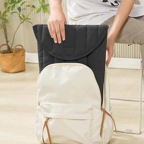 Puffy Laptop Sleeve 11-12 Inch Black, Protective Carrying Case for Men and Women, Cute Case Bag Compatible with 11 and 12 Inch Laptops, 10.9" Ipad 10, 10.2" Ipad 7 8 9 in Cover thumbnail 4