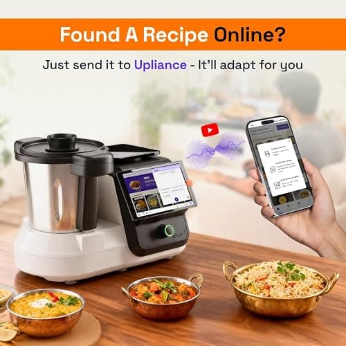 upliance AI Cooking Assistant | 750+ Recipes | AI Powered | 12 Modes | Weighing Scale | App & WiFi | 220-240V | Use with Transformer in USA. thumbnail 5