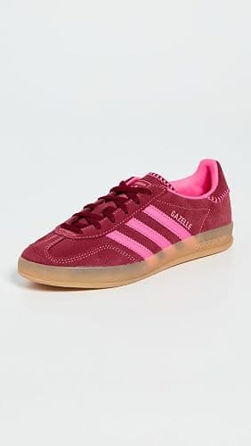 adidas Womens Gazelle Indoor Lace Up Sneakers Shoes Casual - Pink thumbnail 2