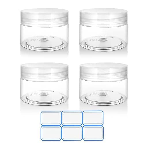 DTDNZKN 4 Pack 1 Oz (30ml) travel containers for creams Leak Proof with Labels - Image 1