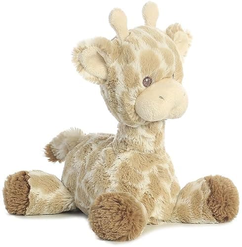 Aurora® Snuggly Loppy Giraffe™ Baby Stuffed Animal - Comforting Companion - Imaginative Play - Brown 8 Inches thumbnail 4
