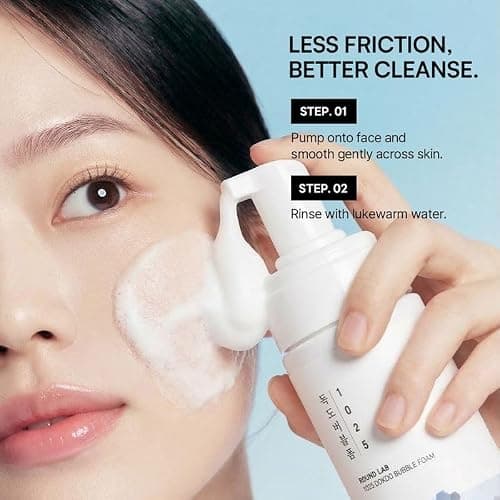 ROUND LAB 1025 Dokdo Bubble Foam Cleanser, Gentle Foaming Face Wash for Sensitive Skin, Low pH 5.5, Hydrating Korean Skincare, Panthenol & Deep Sea Water, Hypoallergenic, Fragrance-Free (5.07 Fl Oz) thumbnail 7