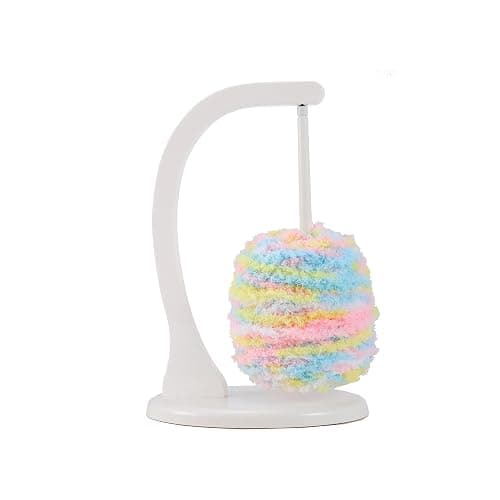 Magnetic Yarn Holder Spinner for Crocheting and Knitting – Durable Molded Plastic Yarn Organizer for Crochet Supplies and Yarn Storage, Smooth Rotation Base–Cream White - Image 1