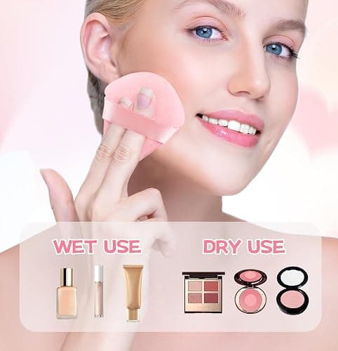 8 Pieces Triangle Powder Puff Face Soft Triangle Makeup Puff Velour Cosmetic Foundation Blender Sponge Beauty Makeup Tools thumbnail 4