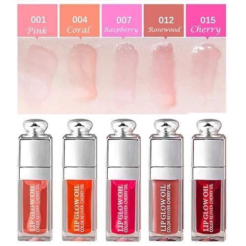 GECOMO Hydrating Lip Glow Oil, Moisturizing Lip Glow Oil, Nourishing Glossy Transparent Lip Oil, Plumping Lip Oil, Lip Balm, Non-sticky Tinted Toot Lip Balm for Lip Care (RASPBERRY) 0.2 OZ thumbnail 8
