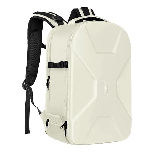 MOSISO Camera Backpack, DSLR/SLR/Mirrorless Photography Camera Bag 15-16 inch Waterproof Hardshell Case with Tripod Holder&Laptop Compartment Compatible with Canon/Nikon/Sony, Beige - Image 1