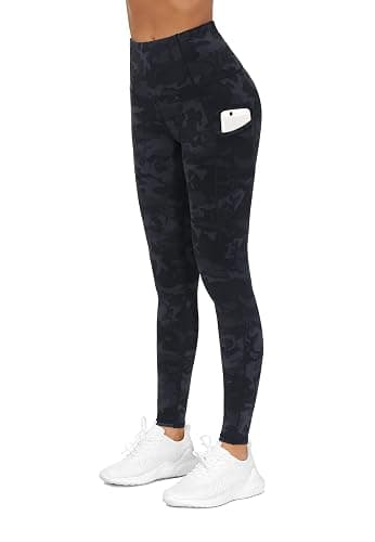 THE GYM PEOPLE Thick High Waist Yoga Pants with Pockets, Tummy Control Workout Running Yoga Leggings for Women thumbnail 2