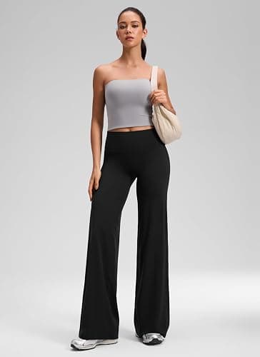 CRZ YOGA Softretch Wide Leg Pants 28"/30"/32" | No Front Seam, Ultimate Comfort, Next to Skin, Yoga, Casual, High Waisted, for Women thumbnail 3