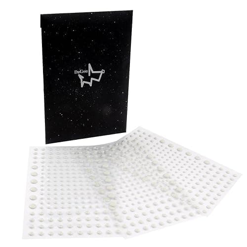 DAGOU Realistic 3D Domed Glow in The Dark Stars,606 Dots for Starry Sky, Home Decor Stickers for Kids Bedding Room(606 Stars) thumbnail 3