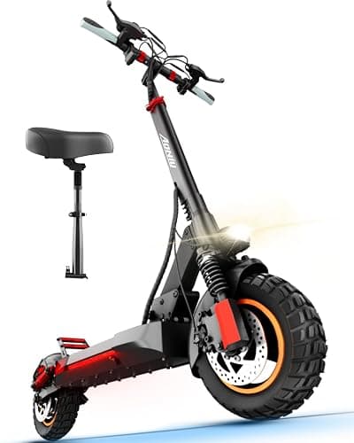 AONIU m4 Electric Scooter for Adults with seat 25-30 mph Fast Speed Heavy Duty 300+ lbs 10 inch Off Road Foldable e Scooter Mobility e Scooters for Girls Men Teens 31-37 Miles Long Range Bike - Image 1