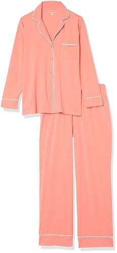 Amazon Essentials Women's Cotton Modal Long-Sleeve Shirt and Full-Length Bottom Pajama Set thumbnail 9