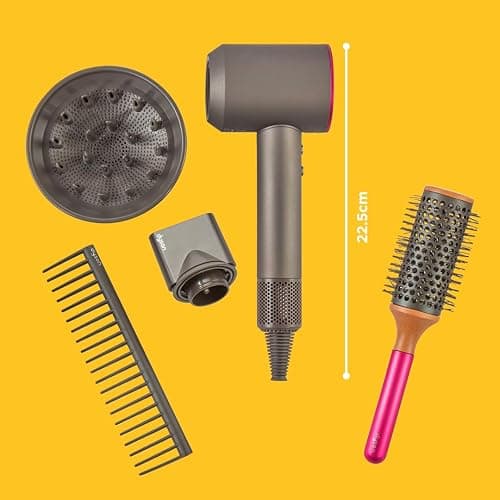 Casdon 73252 Dyson Supersonic Styling Set | Interactive Toy Hairdryer for Children Aged 3 Years & Up | Looks and Works Like The Real Thing, Grey thumbnail 3