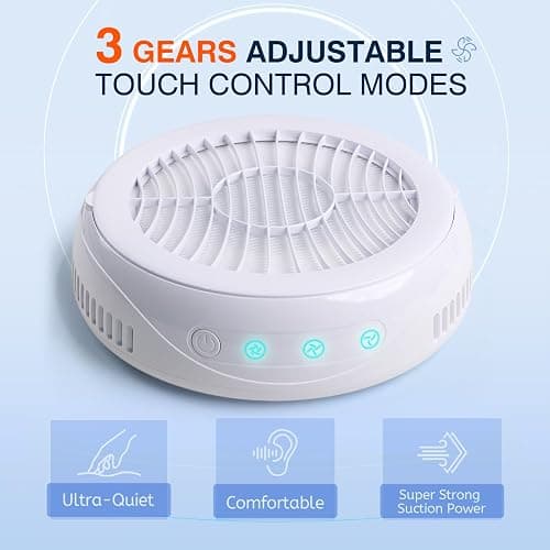 Goodoo Nail Dust Collector, Compact Nail Dust Collector for Beginner with Reusable Filter for Acrylic Nail Polishing Manicure Dust Collector Nail Tech Salon Home thumbnail 4
