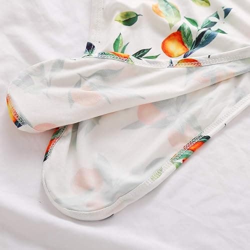 Moru Infant Baby Girls Cotton Sleeper Gowns Organic Cotton Floral Kimono Knotted Gown thumbnail 6