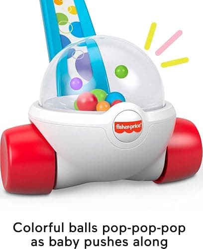 Fisher-Price Baby & Toddler Toy Corn Popper Blue Push-Along with Ball-Popping Action for Infants Ages 1+ Years, 2-Piece Assembly - Toy - Blue v2 FFP thumbnail 3