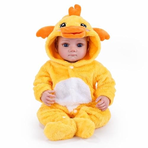 BABESIDE Baby Doll Clothes for 17-20 Inch Dolls, Reborn Doll Clothes | Cute Duck Outfit with Matching Hat | Soft Doll Clothes for Dress-Up & Pretend Play - Image 1