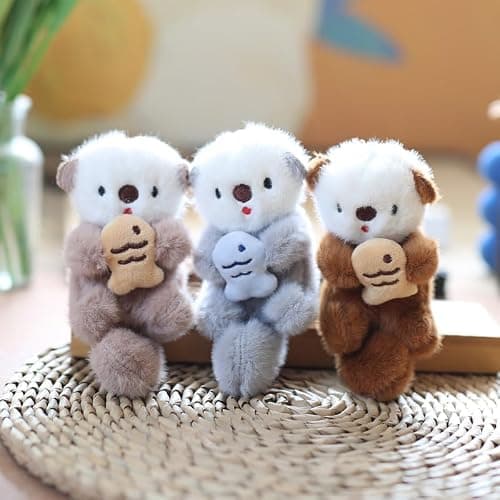 Otter Keychain Charm & Bag Charm - Cute Keychain Ring for Bags Backpacks Otter stuff - for Animal Lovers thumbnail 2