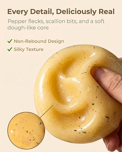 Potato Squishy Handmade Fidget Realistic Fake Food Stress Ball Mashed Potato Skin Soft Filled Squeeze for Anxiety Relief Toy Squeeze Shapeable for Adults and Teens Party Favors Gift(2in/5cm) thumbnail 3