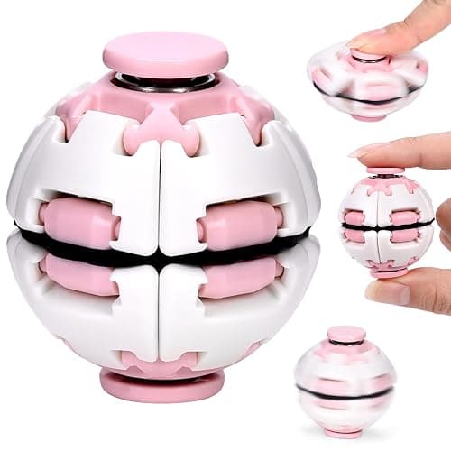 AFN Fidget Spinner Toy, Fidget Ball, Squishy Ball, Press to Spin Gear Sphere,Fidget Spinner Rotating Stress Ball Gift for Halloween Christmas Adults Child, Cool Gadgets Gift - Image 1