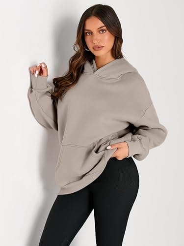Trendy Queen Womens Oversized Hoodies Fleece Sweatshirts Fall Fashion Pullover Sweaters Winter Clothes thumbnail 2