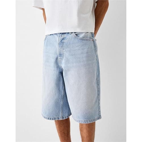 KIHFSODN Jean Shorts kids Baggy Jorts Casual Denim Shorts Y2k Loose Long Jorts Vintage Fashion thumbnail 2