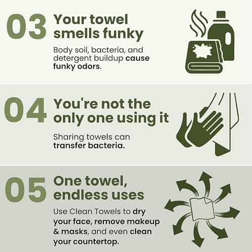 Clean Skin Club Bamboo Viscose Clean Towels® XL 100% USDA Biobased Face Towel, Disposable Face Towelette, Makeup Remover Dry Wipes, Ultra Soft, 50 Ct, 1 Pack thumbnail 7