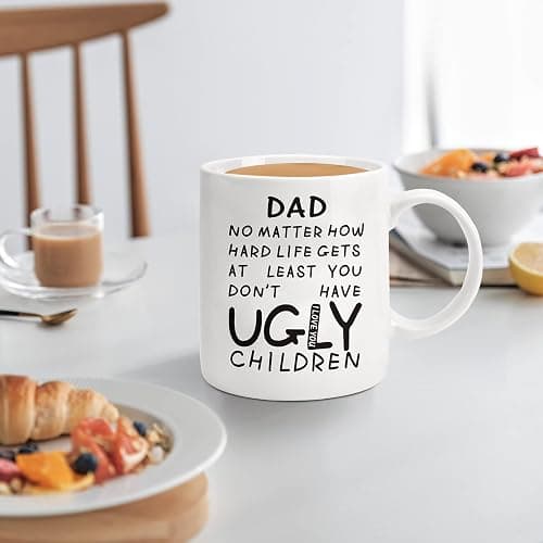 Fathers Day Dad Gifts from Daughter Son Wife: 11oz Funny Coffee Mug for Father,Unique Christmas Presents for Dad Husband Men Him,Heartwarming Retirement Anniversary Birthday Gifts for Daddy Stepfather thumbnail 2