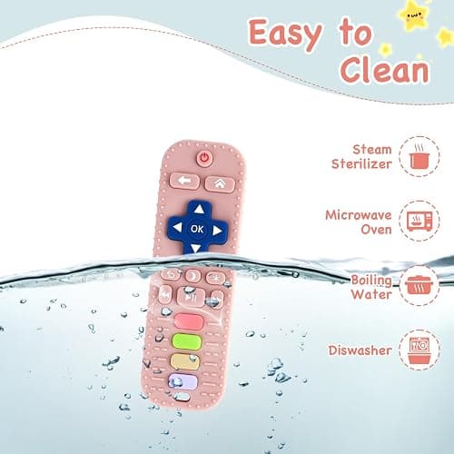 Hooku Silicone Teethers for Babies 0-6 Months, Teething Toys for Babies 6-12 Months, Baby Remote Control Toy, Infant Toys 0-3 Months, Sensory Chew Toys, Toddler Newborn Baby Girl Boy Gifts thumbnail 7