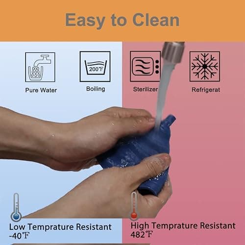 KongNai Silicone Kitchen Funnel Set of 4 | Funnels for Kitchen Use, Food Grade Silicone Funnel，Ccollapsible Funnel Different Size Large and Small thumbnail 4