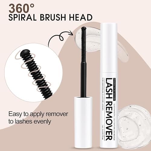 Miuffue Eyelash Glue Remover 5ML Cluster Lash Remover for Individual False Lashes, Bond and Wispys, Gentle Non-irritating Mascara Wand thumbnail 5