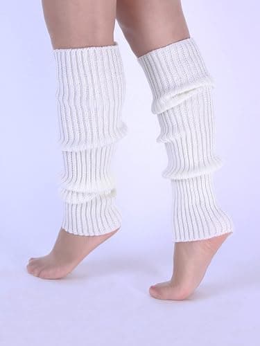 Verdusa Women's Harajuku Leg Warmers Y2K Solid Rib Knit Long Socks thumbnail 3