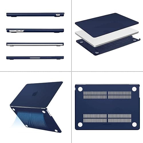 MOSISO Compatible with MacBook Air 13 inch Case 2025 2024 2023 2022 M4 A3240 M3 A3113 M2 A2681, Plastic Hard Shell&Keyboard Cover&Screen Film&Type C for MacBook Air 13.6 inch Case, Navy Blue thumbnail 5