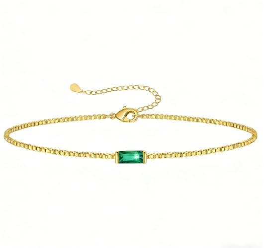 JSJOY Birthstone Bracelets for Women Gold Dainty Link Bracelet Birthstone Jewelry Birthday Gifts for Women Her Mom Wife Girlfriend Anniversary Jewelry thumbnail 8