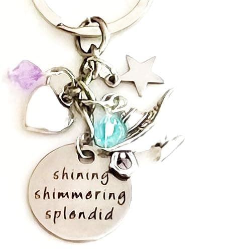Hanalea Island Jewelry Co. Shining Shimmering Splendid Aladdin and Jasmine Silver Charm Keychain Accessories Gift of Magical True Love | Merchandise for Women thumbnail 2
