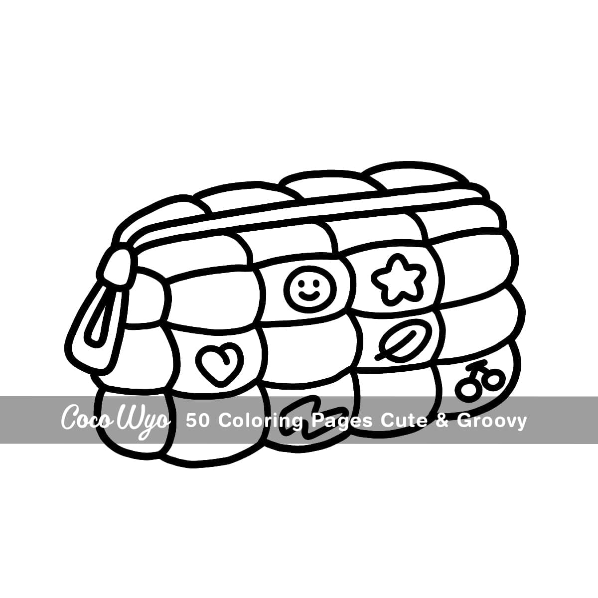 Cute & Groovy: Coloring Book for Adults and Kids, Bold and Easy, Simple and Big Designs for Relaxation Featuring Lovely Things thumbnail 6