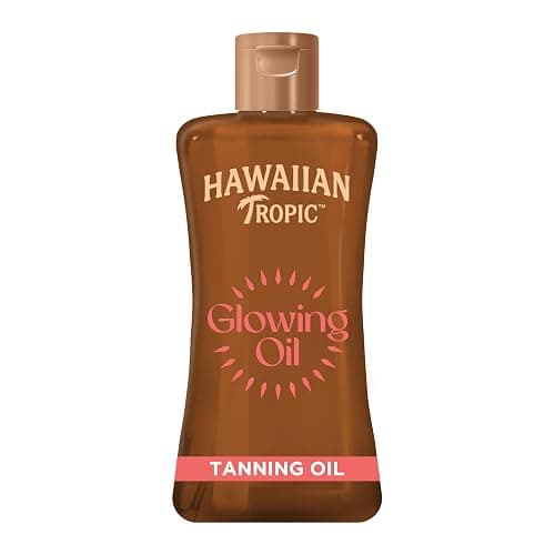 Hawaiian Tropic | Glowing Tanning Oil Sonnenöl, 200 ml, tropischer Duft mit Vitamin E, vegan - Image 1