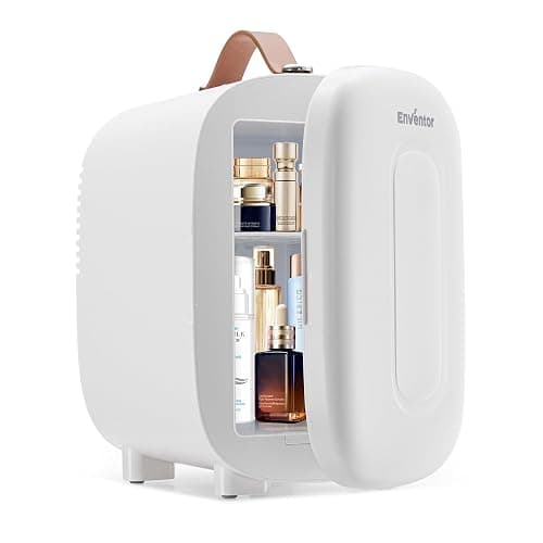 Enventor Mini Fridge 4 Litre/ 6 Can, AC+12V DC Power, Portable Cooler & Warmer, Small Fridge for Bedrooms, Car, Skincare, Fruit and Drinks, White thumbnail 9