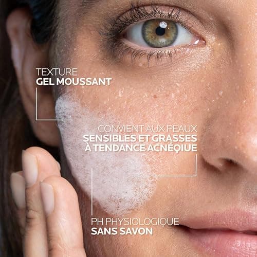 La Roche-Posay Effaclar Gel Moussant Purifiant, Nettoie en douceur & Matifie, Formule Sans Savon, pH physiologique, Pour Peaux Grasses à Tendance Acnéique, 400ml thumbnail 3