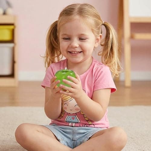 Apple Squishy, Green Squishy Apple Giant Fruit Squishies Realistic Oversized Squishies Toys Slow Rising Decompression Squeeze Fidget Stress Ball for Adults Home Office Anxiety Relief & Focus (Blue) thumbnail 2