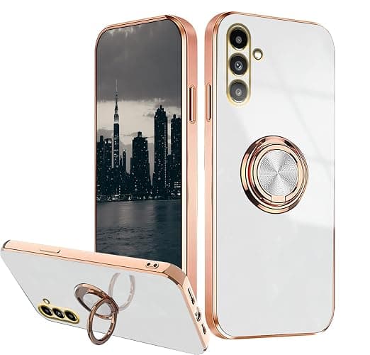 Anlalsih Compatible with Gabb Phone 4 Pro Case with Stand, Silicone TPU Shockproof Phone Case for Gabb Phone 4 Pro Support Magnetic Car Mount (White) - Image 1