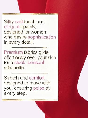 Charm and Attitude Soft Tights for Women | Warm Pantyhose Stockings | Opaque Hosiery Nylons - Made in EU thumbnail 3