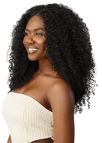 Outre Big Beautiful Hair Clip-In - 9pcs - Bohemian Curl 14" (NATURAL BLACK) thumbnail 2