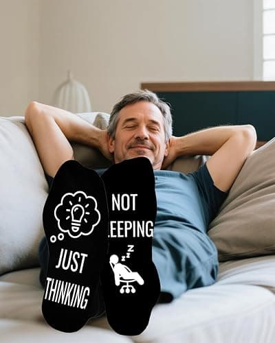 Vitery Fathers Day Gift From Daughter Wife Son Kids- Personalized Fathers Day Gift For Husband Dad Stepdad, Funny Men Socks thumbnail 5