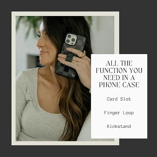 Walli Cases for iPhone 16 Plus Case Aesthetic Wallet Phone Case Card Holder, Securely Holds up to 2 Cards - Cute, Trendy Phone Cover for Women, fits iPhone 16 Plus, with Kickstand & Finger Strap thumbnail 4