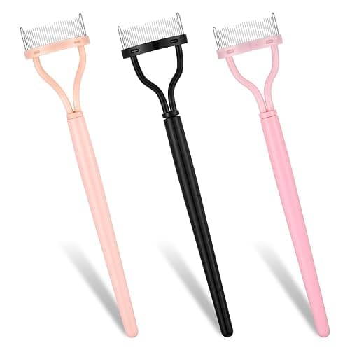 3 Pcs Eyelash Separator Tools, Washable Stainless Steel Eyelash Combs to Separate Lashes Practical Reusable Lash Comb Mascara Tool for Combing Separating Lashes - Image 1