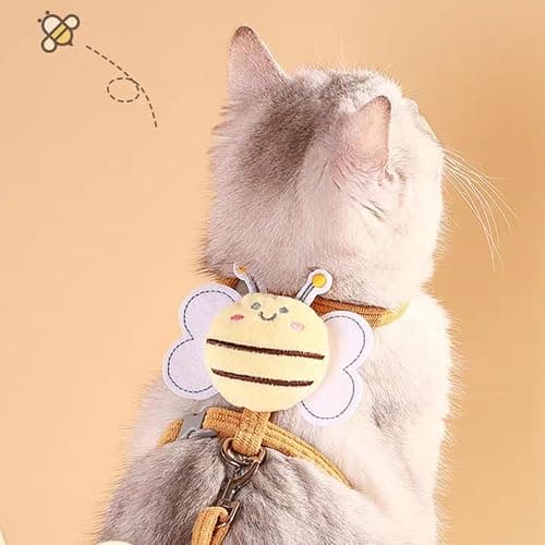 Cat Harness and Leash Set, Cat Harness Escape Proof, Rabbit Harness and Leash Set, Costumes for Cats and Bunny(A, Middle) thumbnail 5