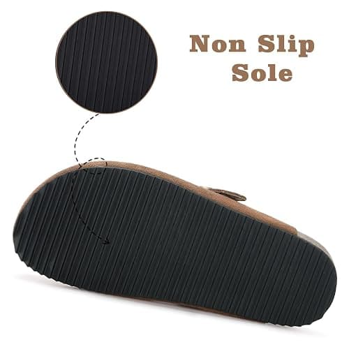 Kids Suede Clogs Boys Girls Cork Footbed Potato Shoes Classic Slip On Leather Mules Children Indoor Outdoor Sandals with Adjustable Buckle thumbnail 5