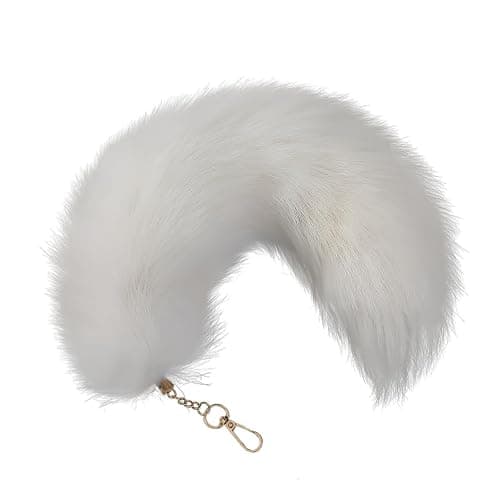 Iivos Fluffy Therian Fox Tail Keychain - Soft Plush Accessory for Cosplay, Ren Faire, and Everyday Use - Detailed Design - Image 1