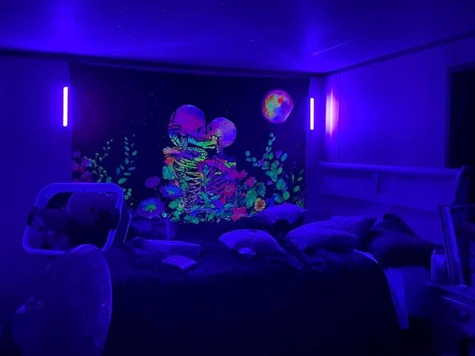 Black Light Bar 10W 1ft LED Blacklight for Fluorescent Tapestry Poster Body Paint Glow Party UV Strip Lights for Cabinet and Display Magnetic THLITURE 2 Pack thumbnail 7