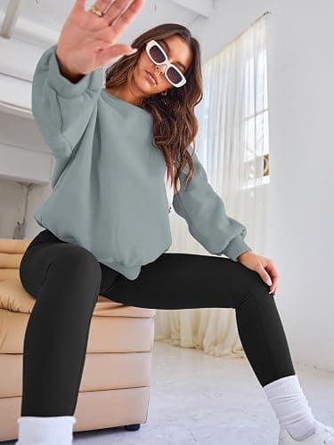 EFAN Womens Sweatshirts Oversized Crewneck Y2K Fleece Hoodies Fall Fashion 2025 Teen Girls Cute Winter Clothes Sweater thumbnail 3